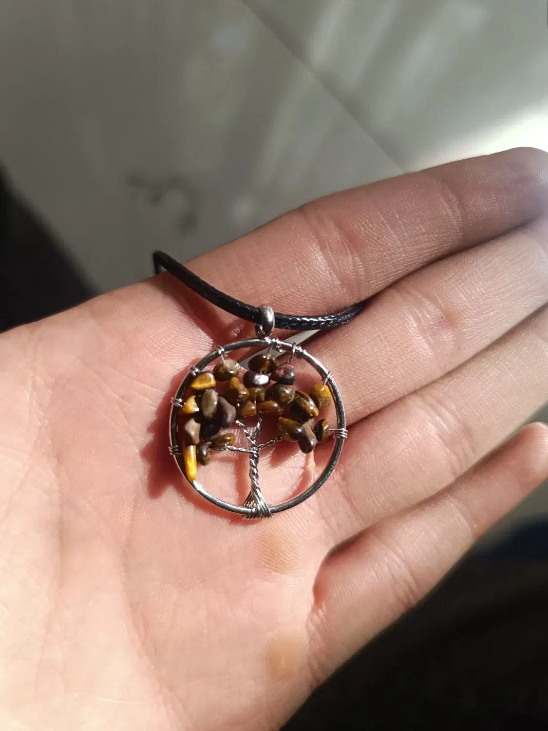 گردنبند سنگ چشم ببر|زیورآلات و اکسسوری|اسفراین, |دیوار