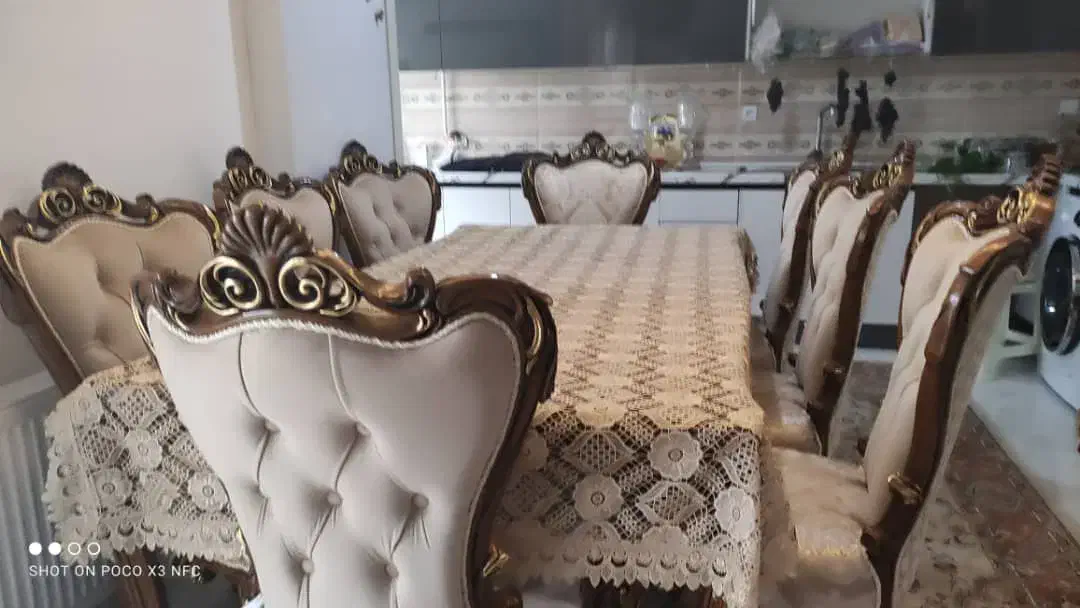 میز نهارخوری وست 8نفره|مبلمان خانگی و میز عسلی|بندر انزلی, نیمه شعبان|دیوار