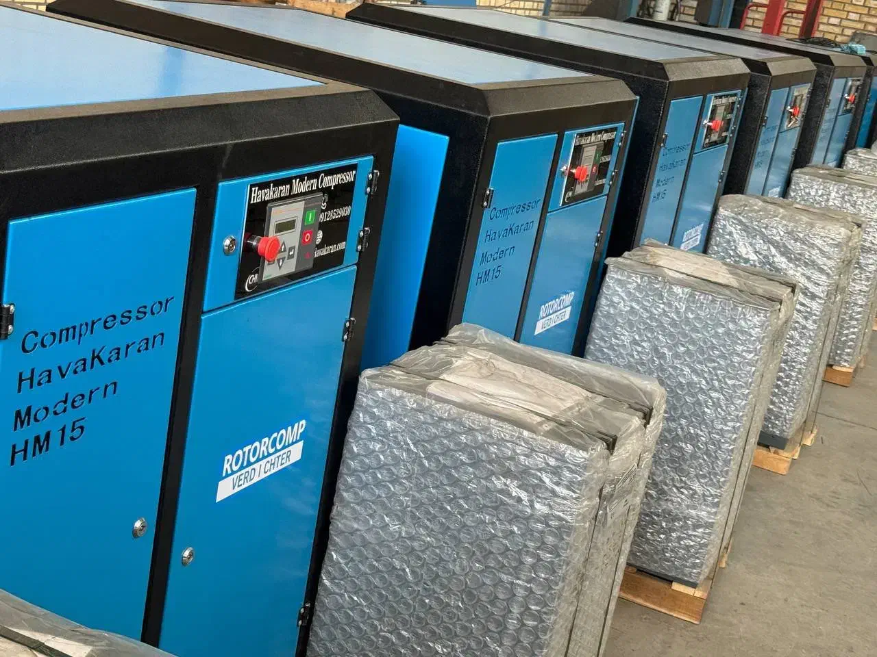 ۱۲۵ اسب ۹۰kwکمپرسور اسکرو مخزن هوا پمپ باد بوستر|ماشینآلات صنعتی|تهران, صادقیه|دیوار