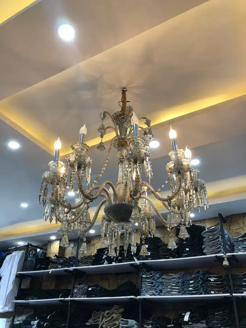 لوستر کربستالی باکارات|لوستر و چراغ آویز|رشت, نخودچر|دیوار