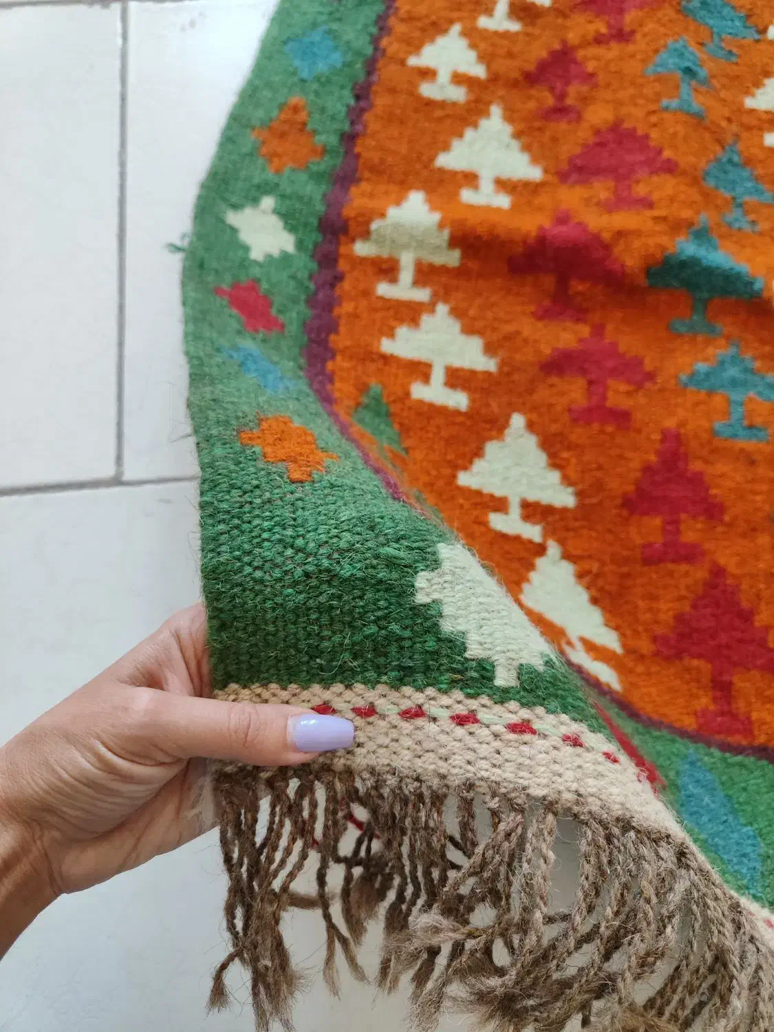 پادری و گلیم سنتی|گلیم، جاجیم، گبه|مشهد, کوه سنگی|دیوار