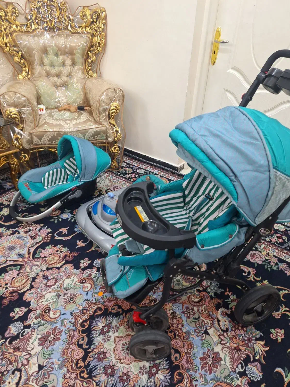 کالسکه وروروئک و کریر ست کامل|کالسکه و لوازم جانبی|اسلام‌شهر, مطهری|دیوار