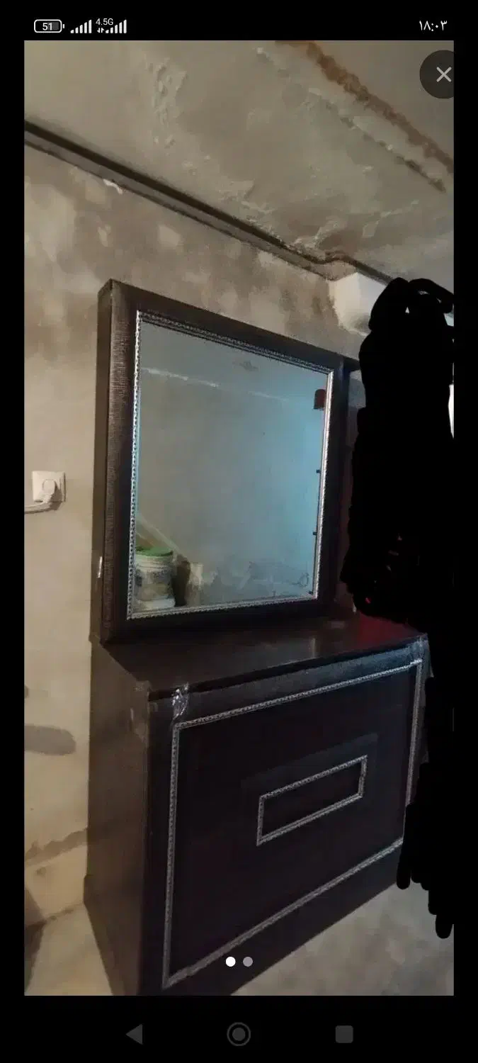 درآوروآیینه|جاکفشی، کمد، دراور|قروه, |دیوار