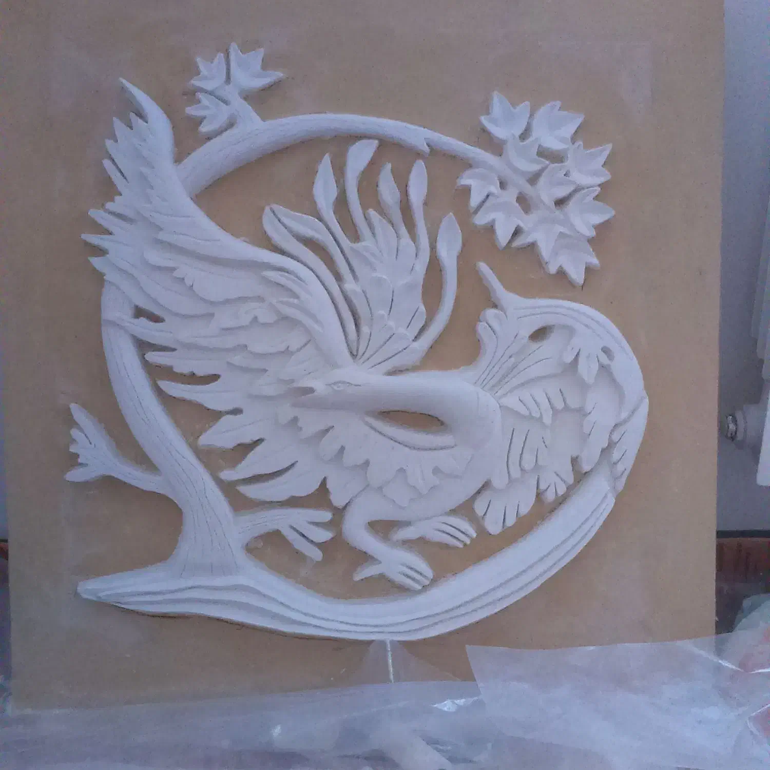 مرغ ققنوس|مجسمه، تندیس، ماکت|دماوند, دماوند|دیوار