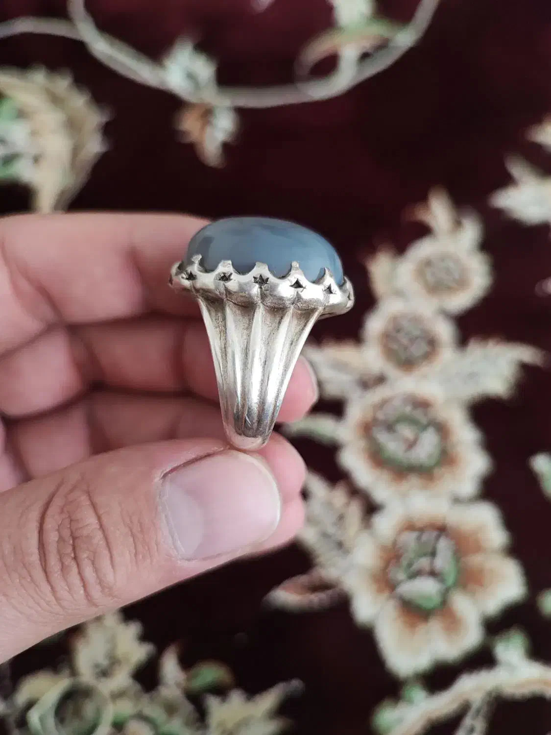 انگشتر نقره دستساز کهنه|جواهرات|بروجرد, |دیوار