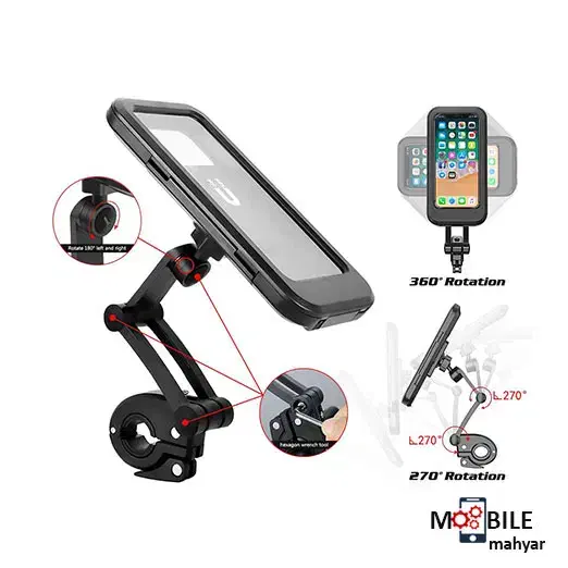 هولدر موتور و دوچرخه ضد آب پایه بلند مگنتی|لوازم جانبی موبایل و تبلت|تبریز, |دیوار