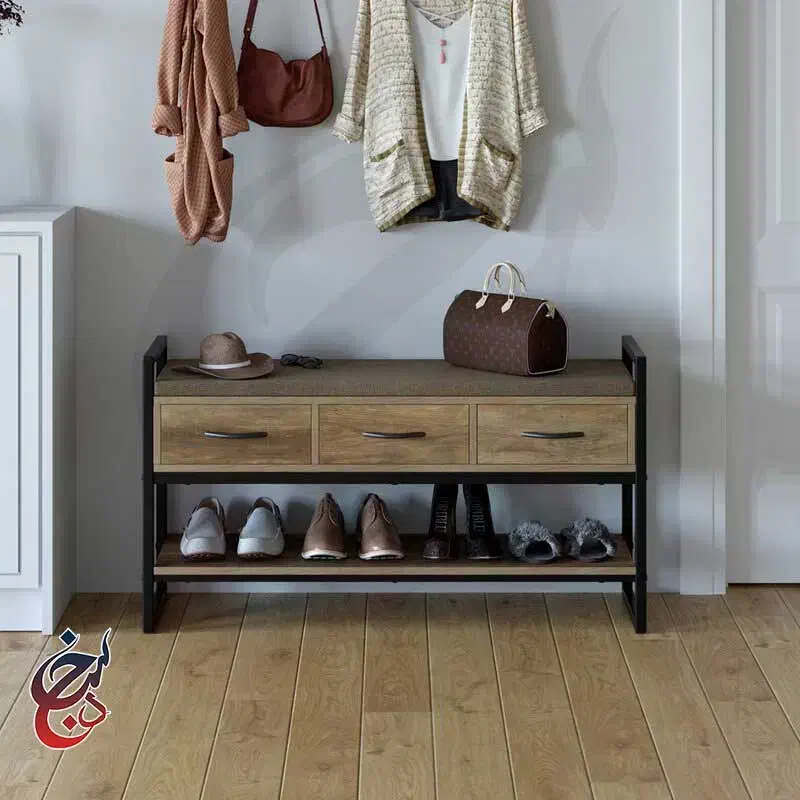 جا کفشی چوب و فلز|جاکفشی، کمد، دراور|رشت, شهرک صنعتی|دیوار