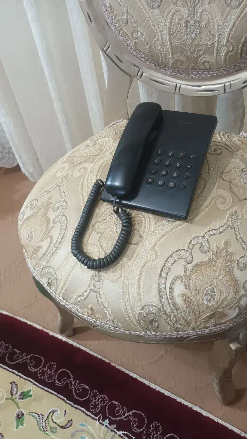 تلفن به رنگ سیاه پاناسونیک سالم|تلفن رومیزی|اردبیل, |دیوار