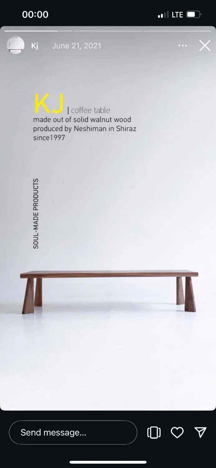 میز جلو مبلی چوب گردو و رزین با طراحی خاص|مبلمان خانگی و میز عسلی|تهران, میرداماد|دیوار