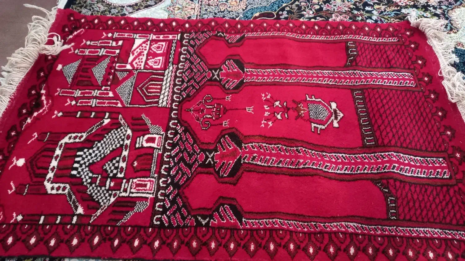 قالیچه دستباف مکه مدینه|فرش|گرگان, |دیوار