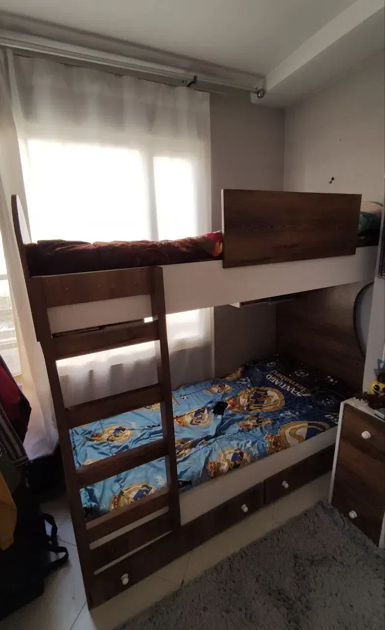 تخت دو طبقه مخصوص نوجوان و جوان چوبی|تخت و سرویس خواب|شهریار, شهرک وائین|دیوار