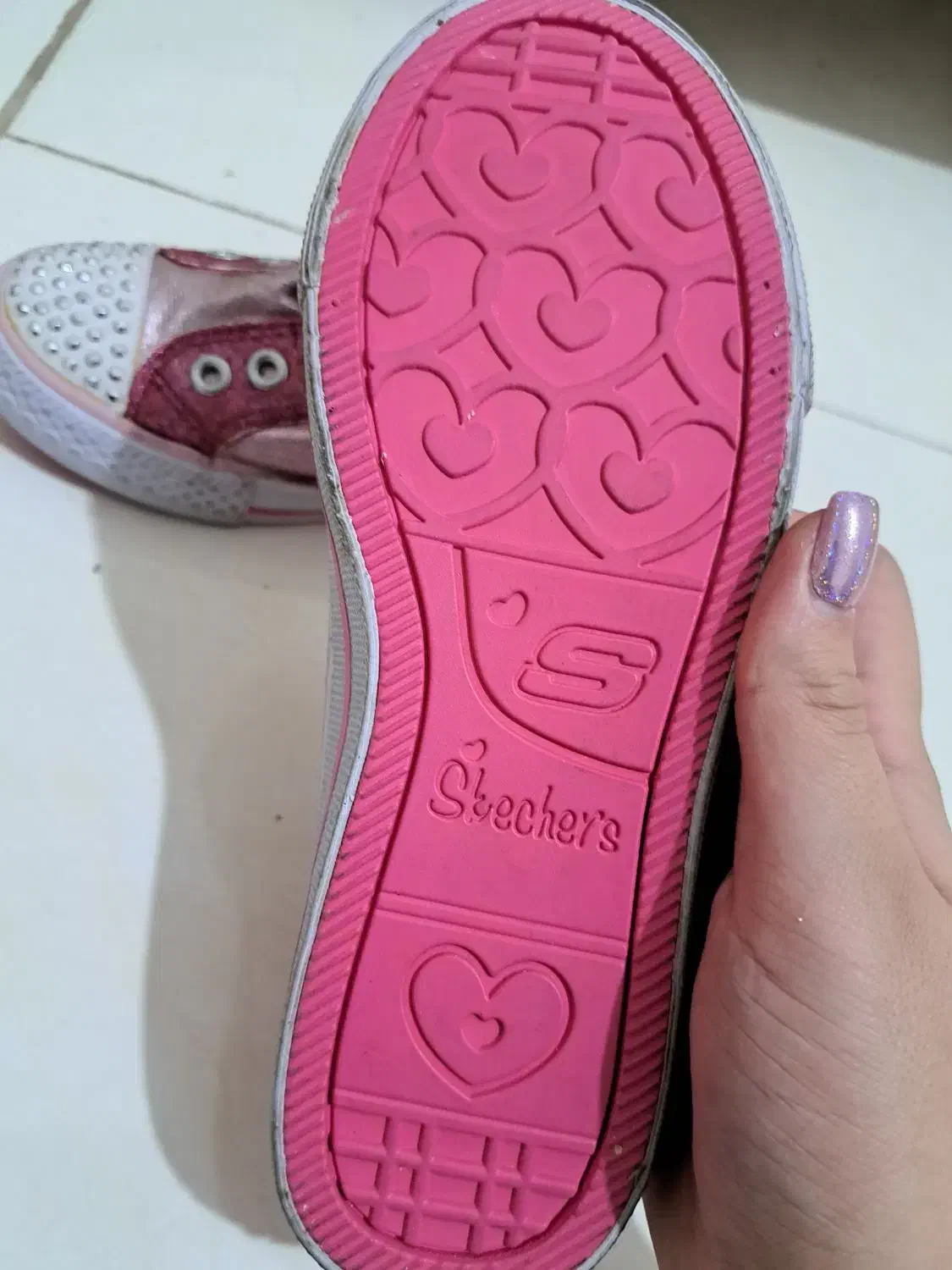 کتونی اسکچرز صورتی سایز ۳۴ ۳۵ ۳۶|کفش و لباس بچه|ری, منصوریه منگل|دیوار