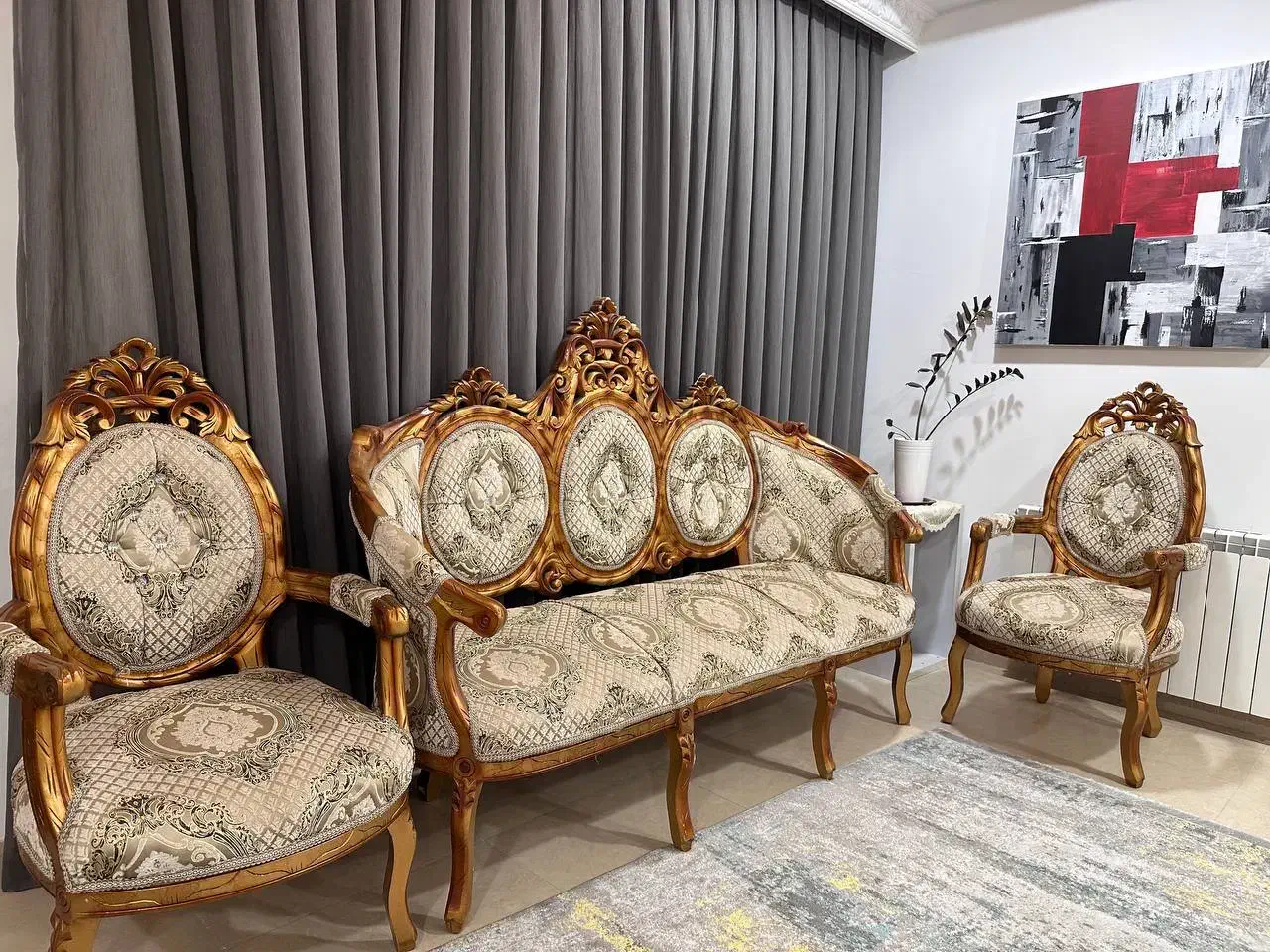 مبل سلطنتی ۸ نفره|مبلمان خانگی و میز عسلی|مریوان, |دیوار