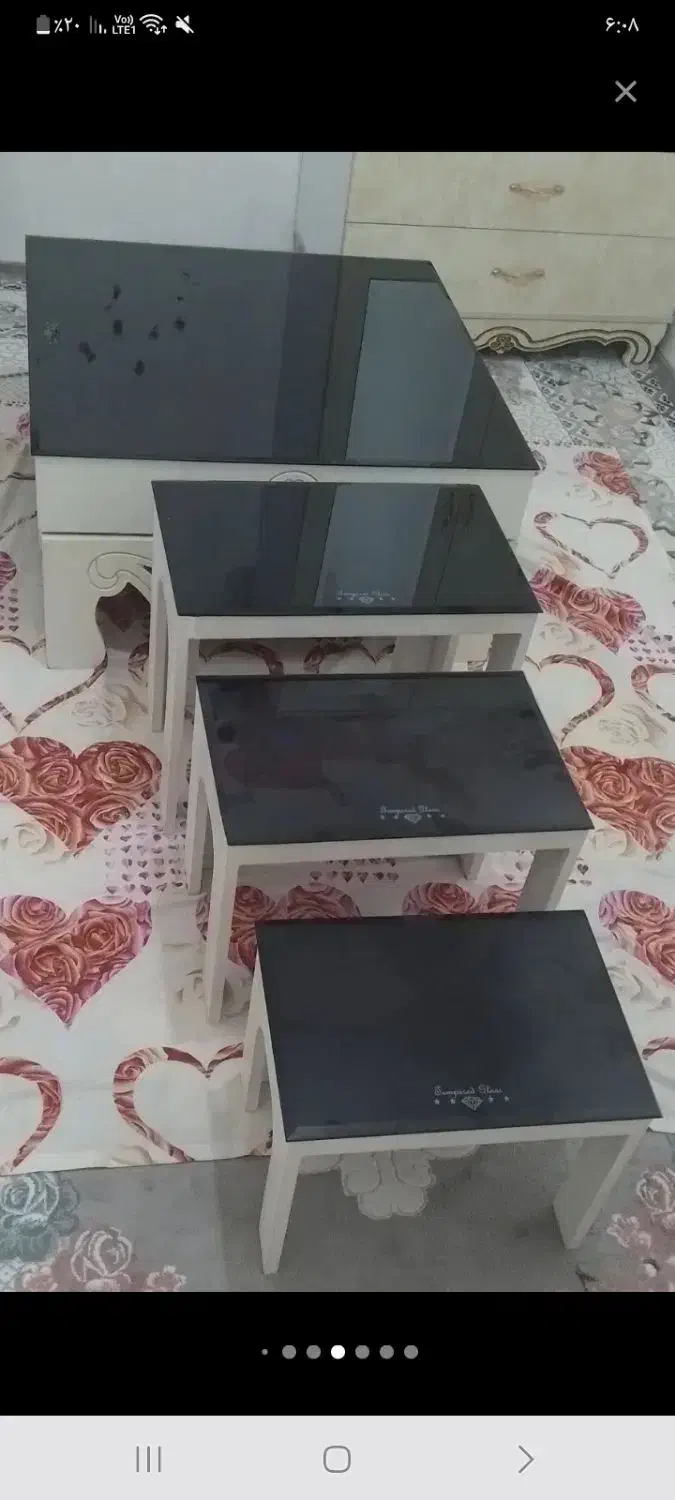 جلومبلی چوبی و شیشه ای|مبلمان خانگی و میز عسلی|هرسین, |دیوار