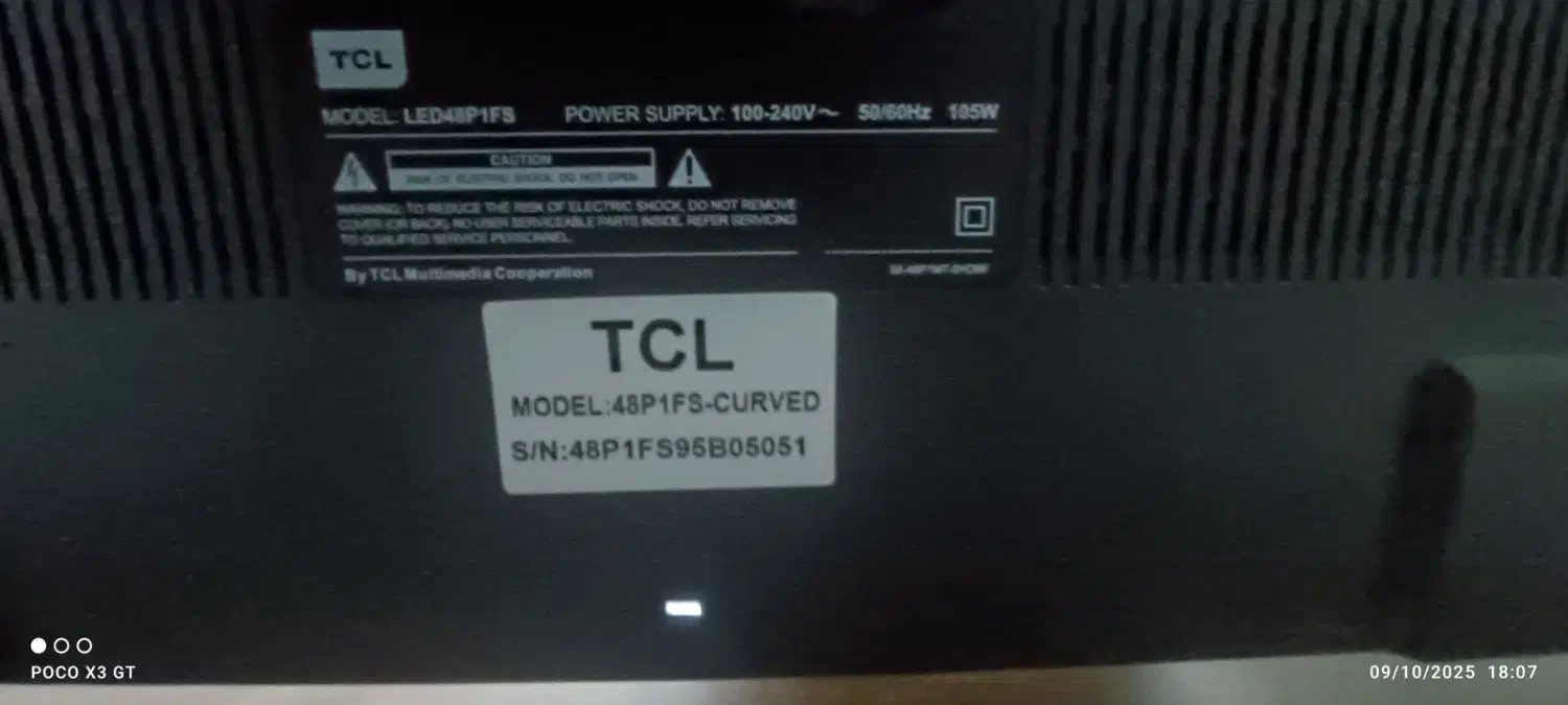 ال ای دی هوشمند ۴۸ اینچ TCL منحنی همراه میز|تلویزیون و پروژکتور|کرمانشاه, |دیوار