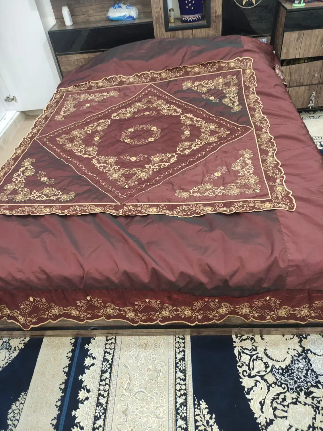 روتختی ساتن ملیله دوزی|سرویس روتختی|یاسوج, |دیوار