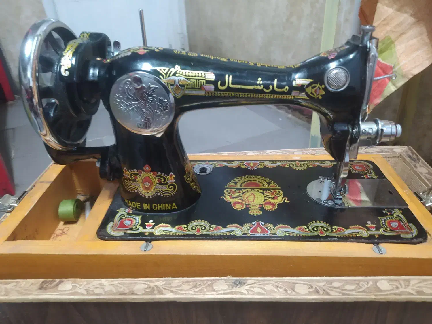 چرخ خیاطی قدیمی مارشال با میزش|چرخ خیاطی و ریسندگی|مرند, |دیوار