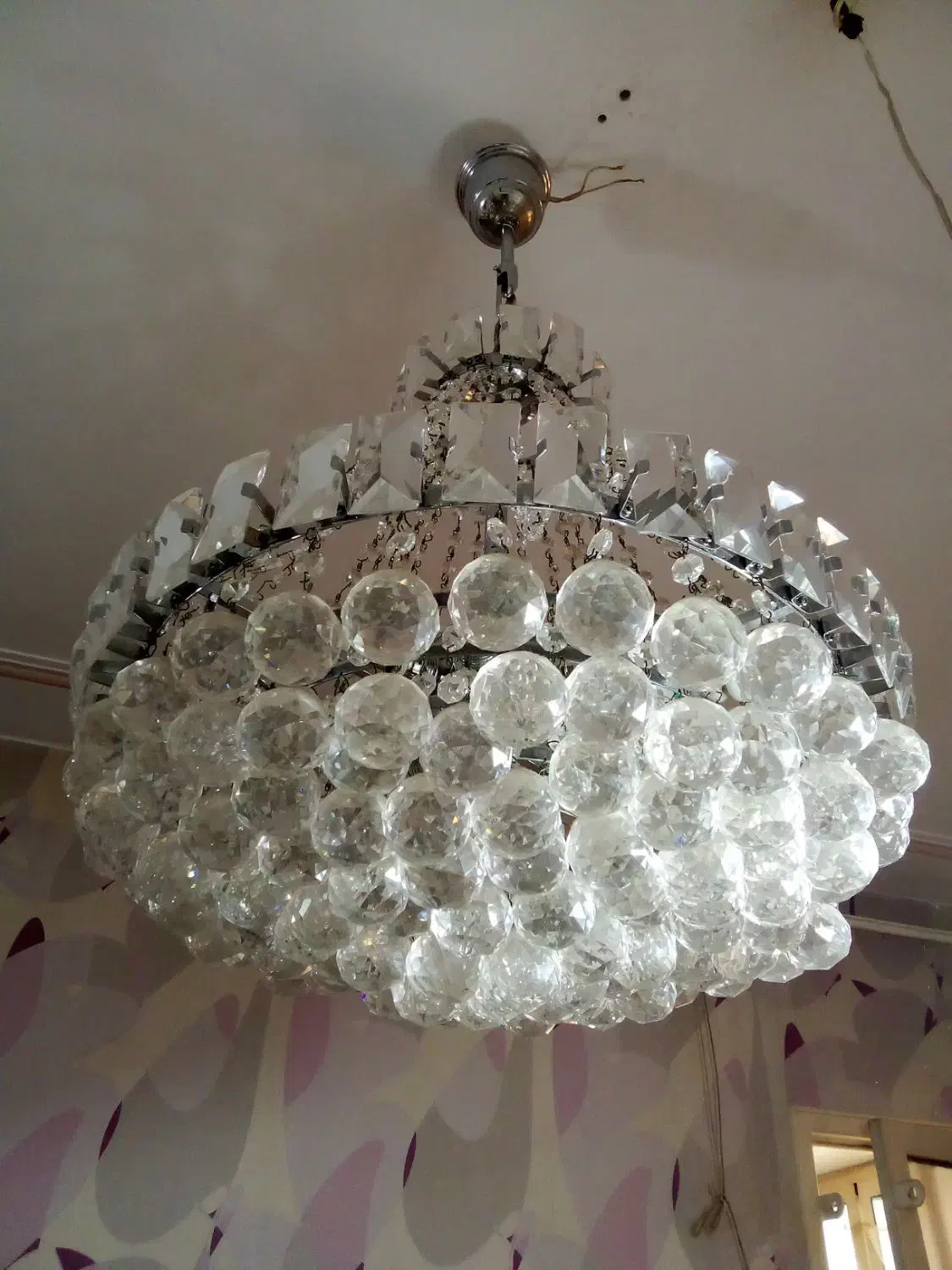 لوستر استیل کریستالی|لوستر و چراغ آویز|کرج, گلشهر|دیوار