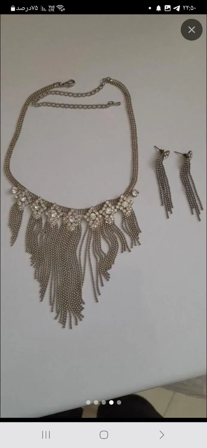 ست گردنبند. گوشواره استیل. رنگ ثابت. فقط ۱۰۰|بدلیجات|گلبهار, شهر جدید گلبهار|دیوار