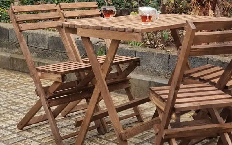 میز و صندلی چوبی تاشو|میز و صندلی غذاخوری|میاندوآب, |دیوار