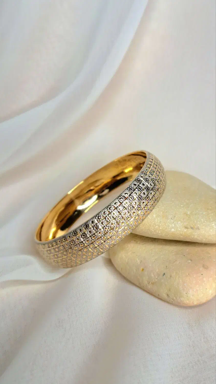 النگو طلا پهن زیبا گالری طلای پرنسس|جواهرات|کاشان, بازار کاشان|دیوار