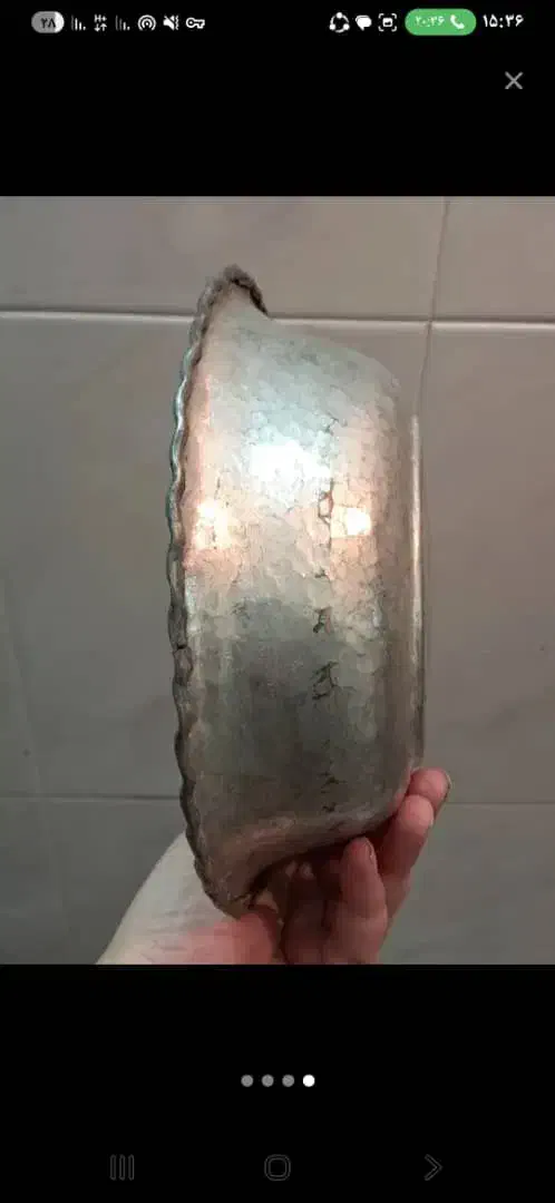 تاس حمام مسی قاجاری قدیمی در دو سایز|کلکسیون اشیاء عتیقه|ری, دیلمان|دیوار