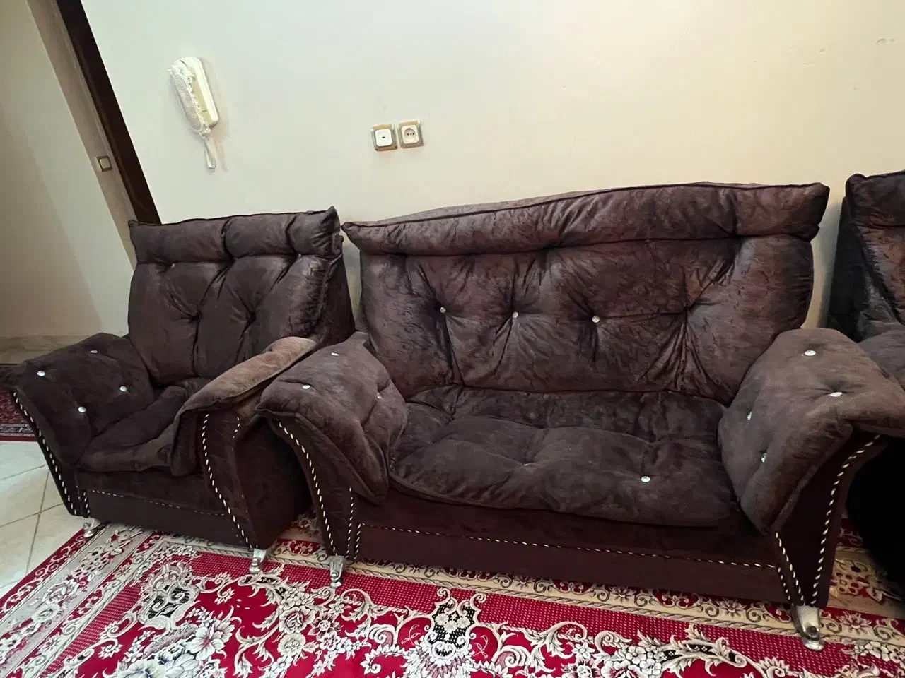 فروش مبلمان ۷ نفره راحتی دست دوم|مبلمان خانگی و میز عسلی|اصفهان, دستگرده|دیوار