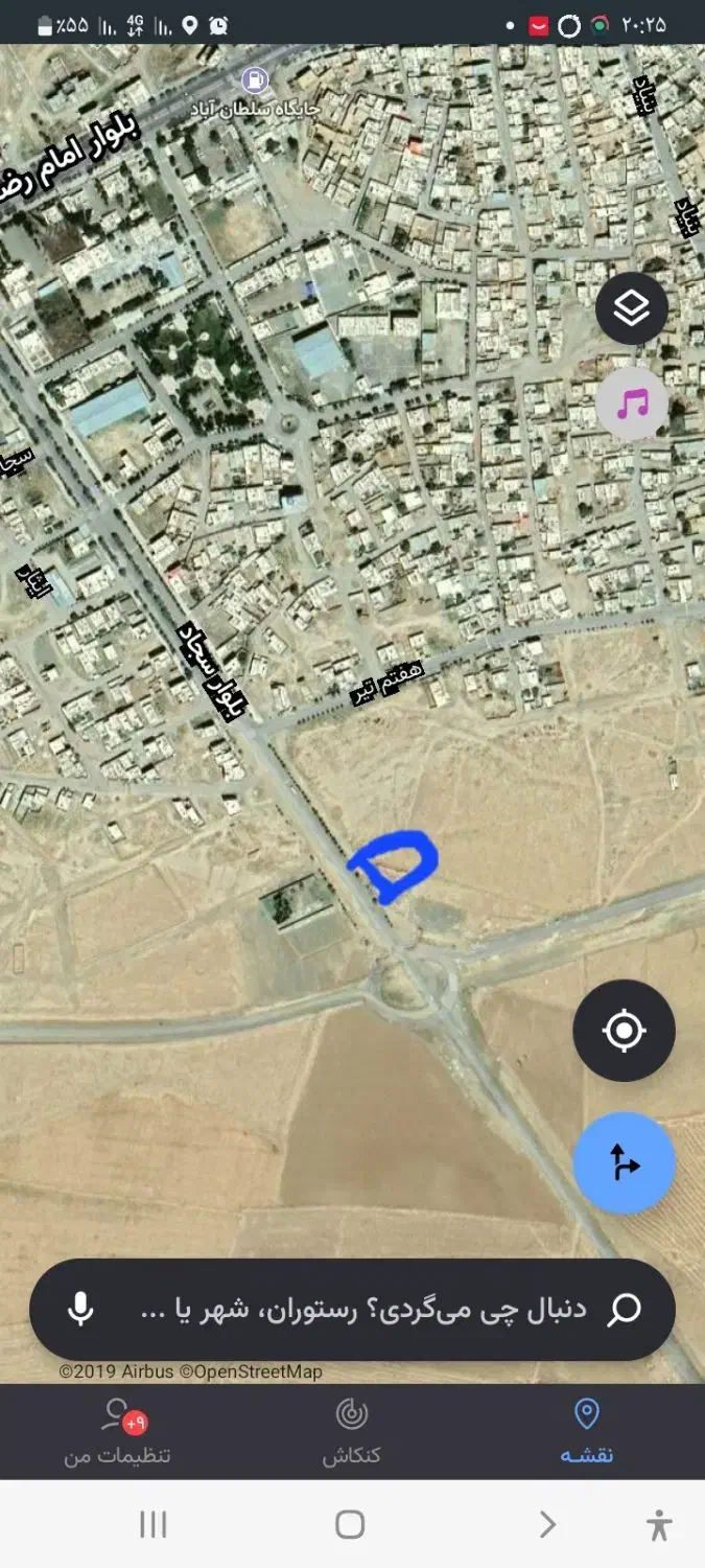 زمین حاشیه بلوار سجاد سلطان آباد|فروش زمین و ملک کلنگی|خوشاب, |دیوار