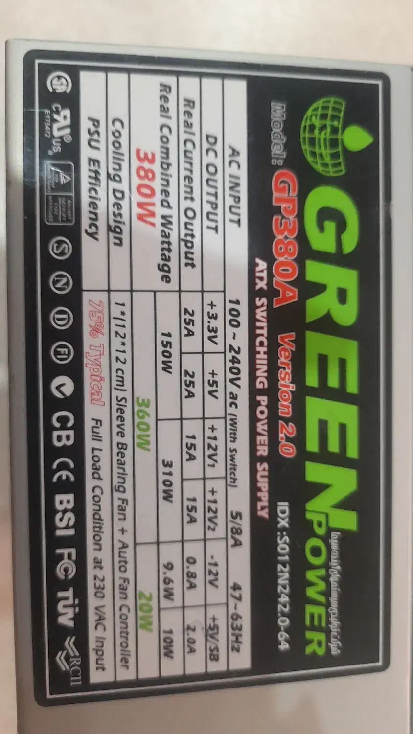 power gp380a psu 380w|قطعات و لوازم جانبی رایانه|خمین, |دیوار