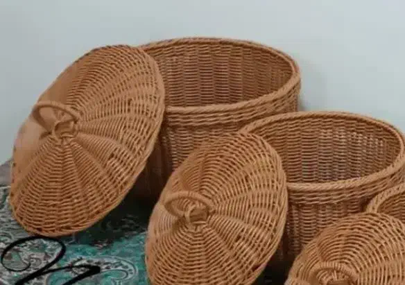 سفارش بافت انواع سبد های دستبافت|صنایع دستی و سایر لوازم تزئینی|سلفچگان, |دیوار