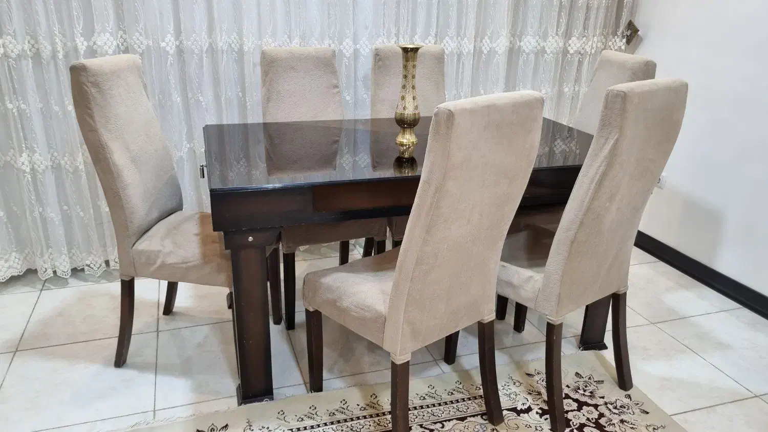 ناهارخوری ۶نفره|میز و صندلی غذاخوری|فرخ‌شهر, |دیوار