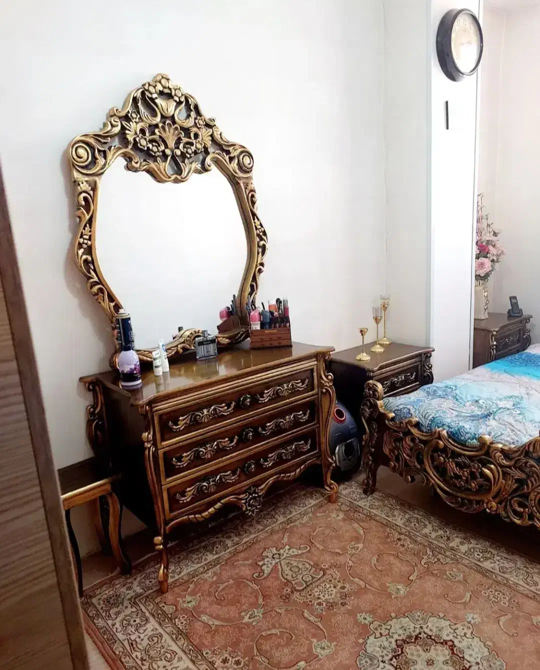 تخت خواب دونفره|تخت و سرویس خواب|گلستان (تهران), |دیوار