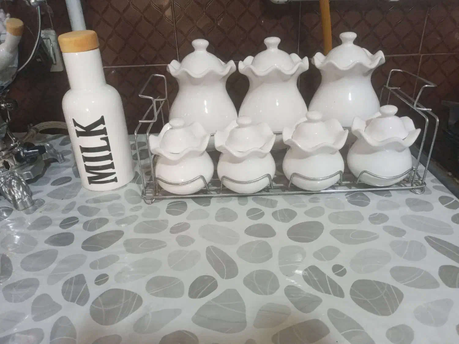 پاسماوری وبطری شیر|ظروف سرو و پذیرایی|سرپل ذهاب, |دیوار