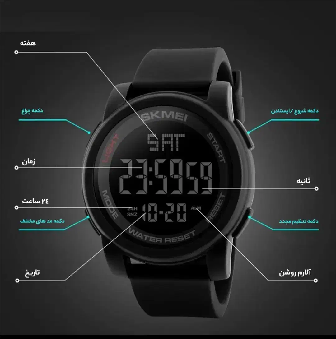 ساعت دیجیتال اصلی|ساعت|دورود, |دیوار