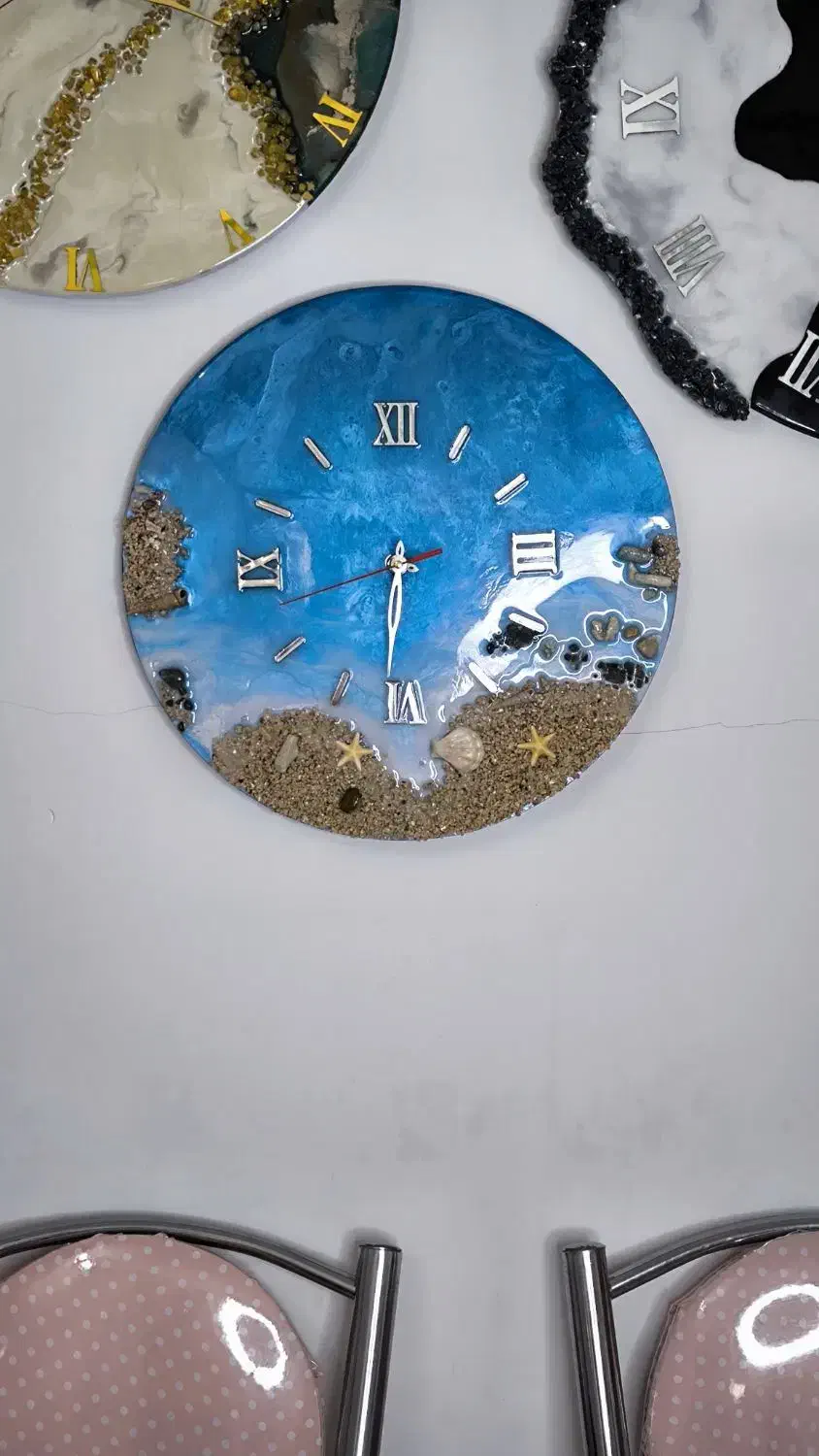 ساعت دیواری رزینی|ساعت دیواری و تزئینی|مشهد, فدک|دیوار