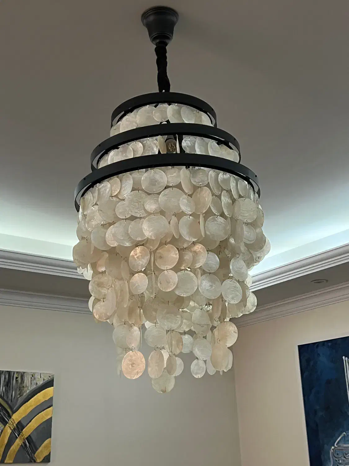 لوستر مدرن صدفی|لوستر و چراغ آویز|تهران, جنت‌آباد جنوبی|دیوار