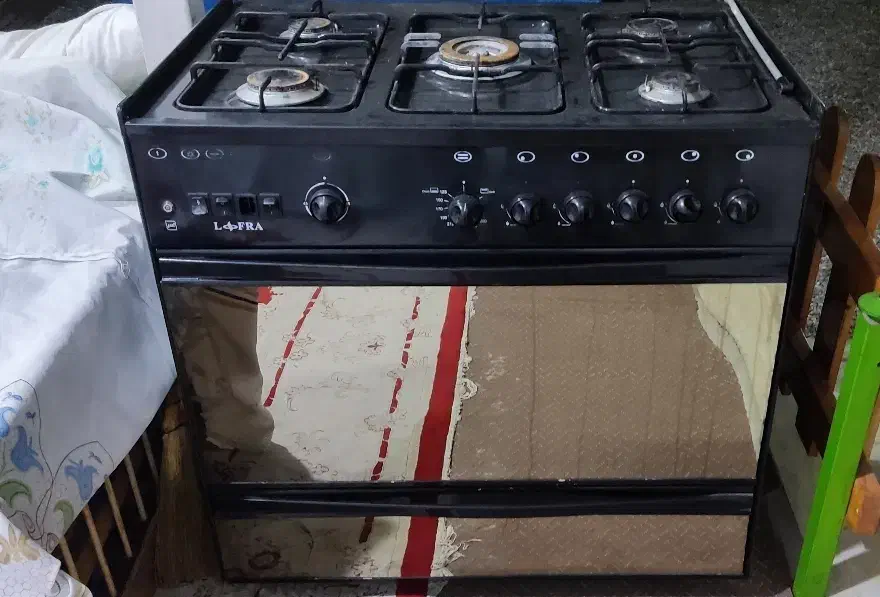 گاز ۵ شعله فر دار سالم|اجاق گاز و لوازم برقی پختوپز|رشت, حومه رشت|دیوار