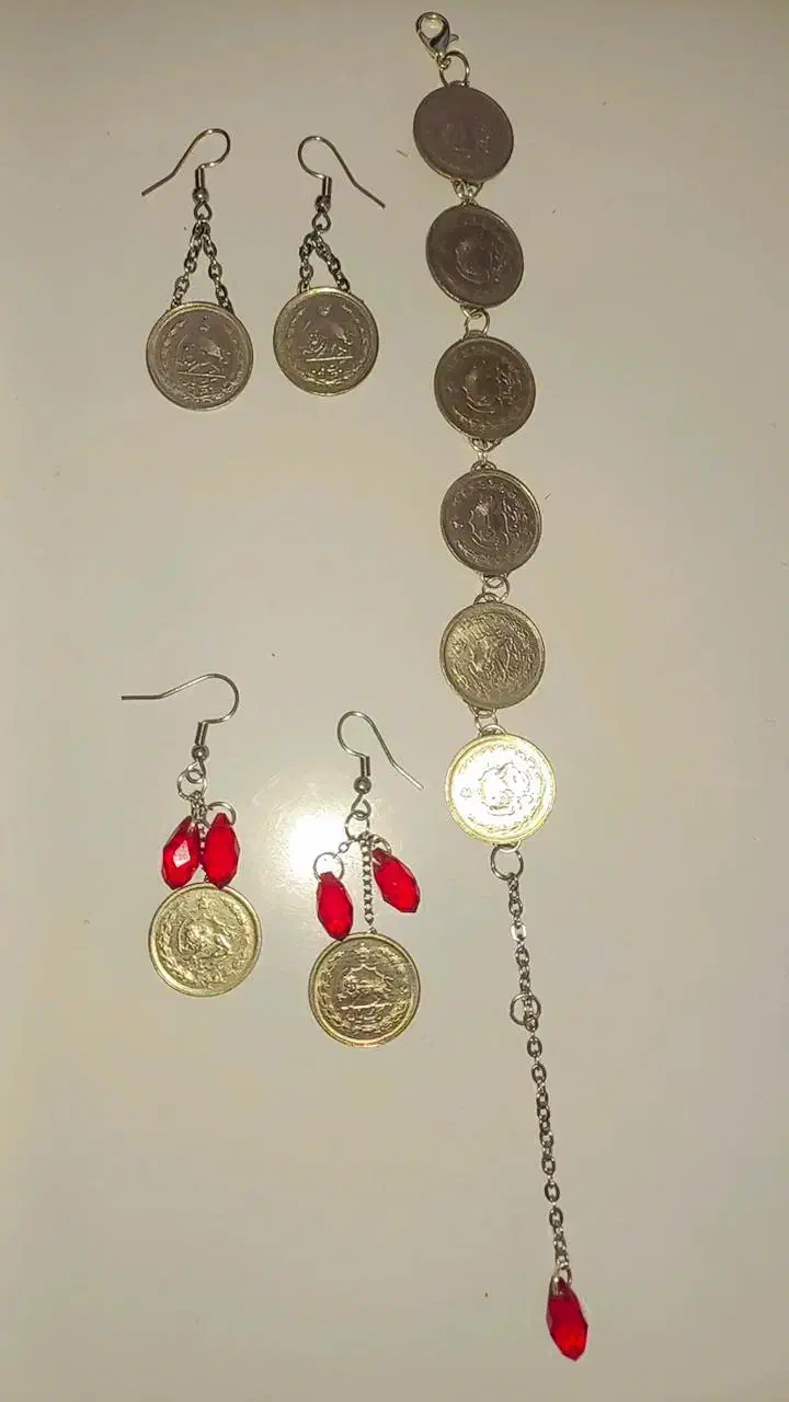 دستبند وگوشواره سکه ای|زیورآلات و اکسسوری|سنندج, |دیوار