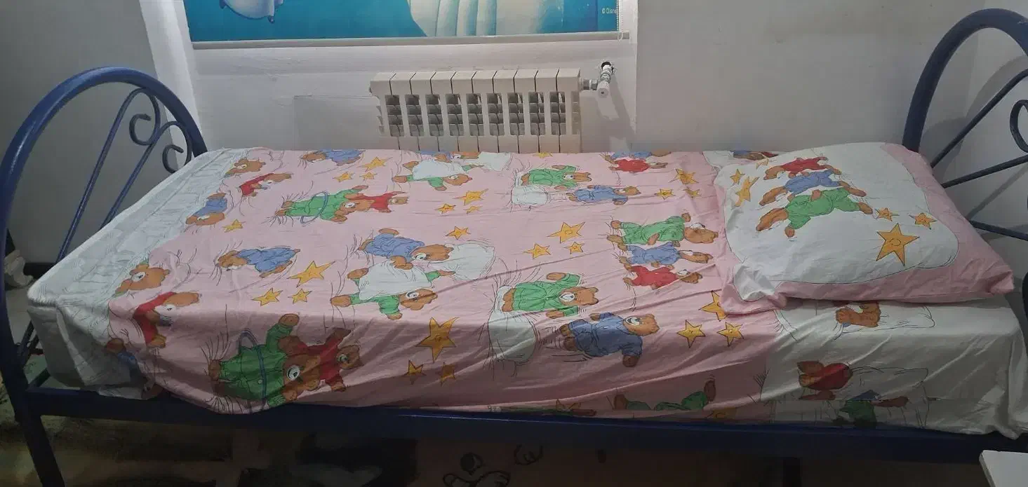 تخت فلزی همراه تشک رویال نو یه نفره|تشک تختخواب|صومعهسرا, |دیوار