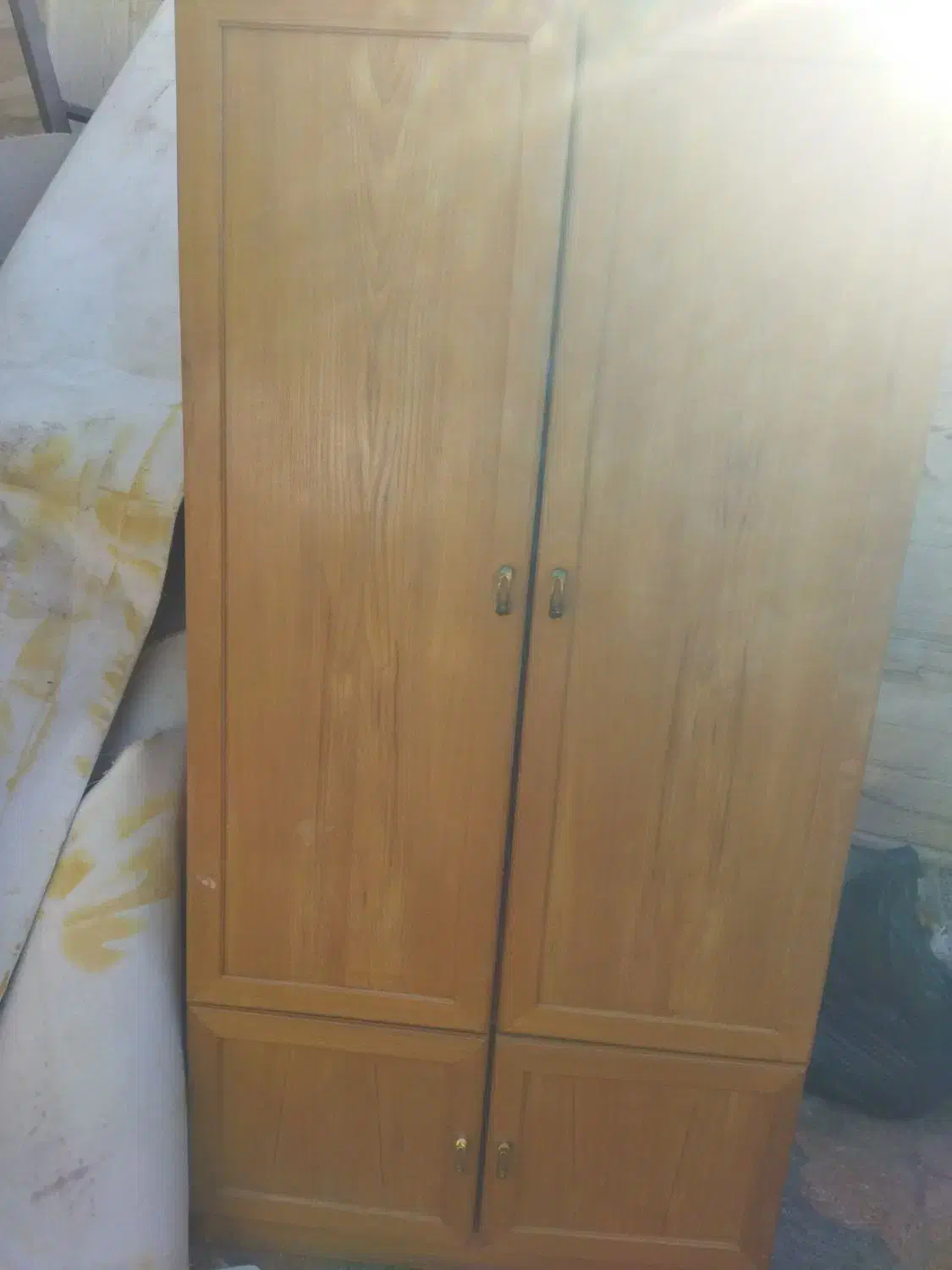 کمد لباسی چوبی چوب گردو درجه یک دوکشو بزرگ وجا دار|جاکفشی، کمد، دراور|شیراز, قلعه نو|دیوار