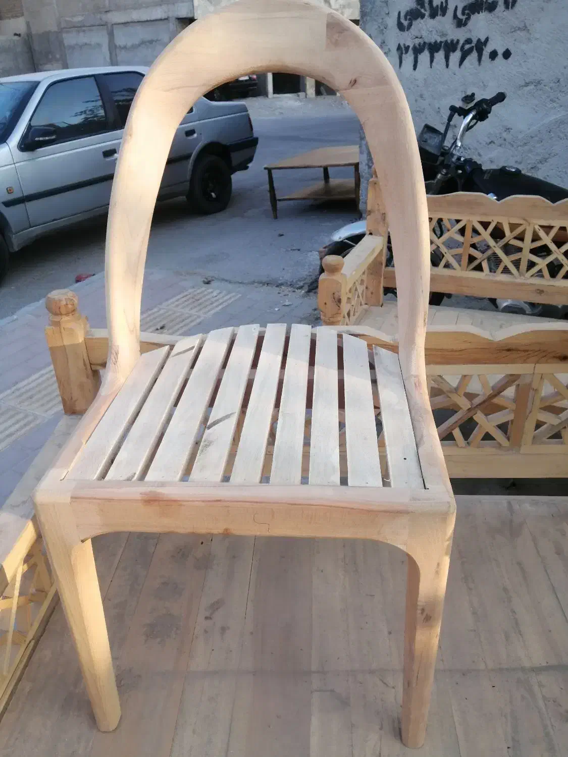 صندلی چوبی دست‌ساز طاق - طرح تک نشیمن|صندلی و نیمکت|بندرعباس, |دیوار