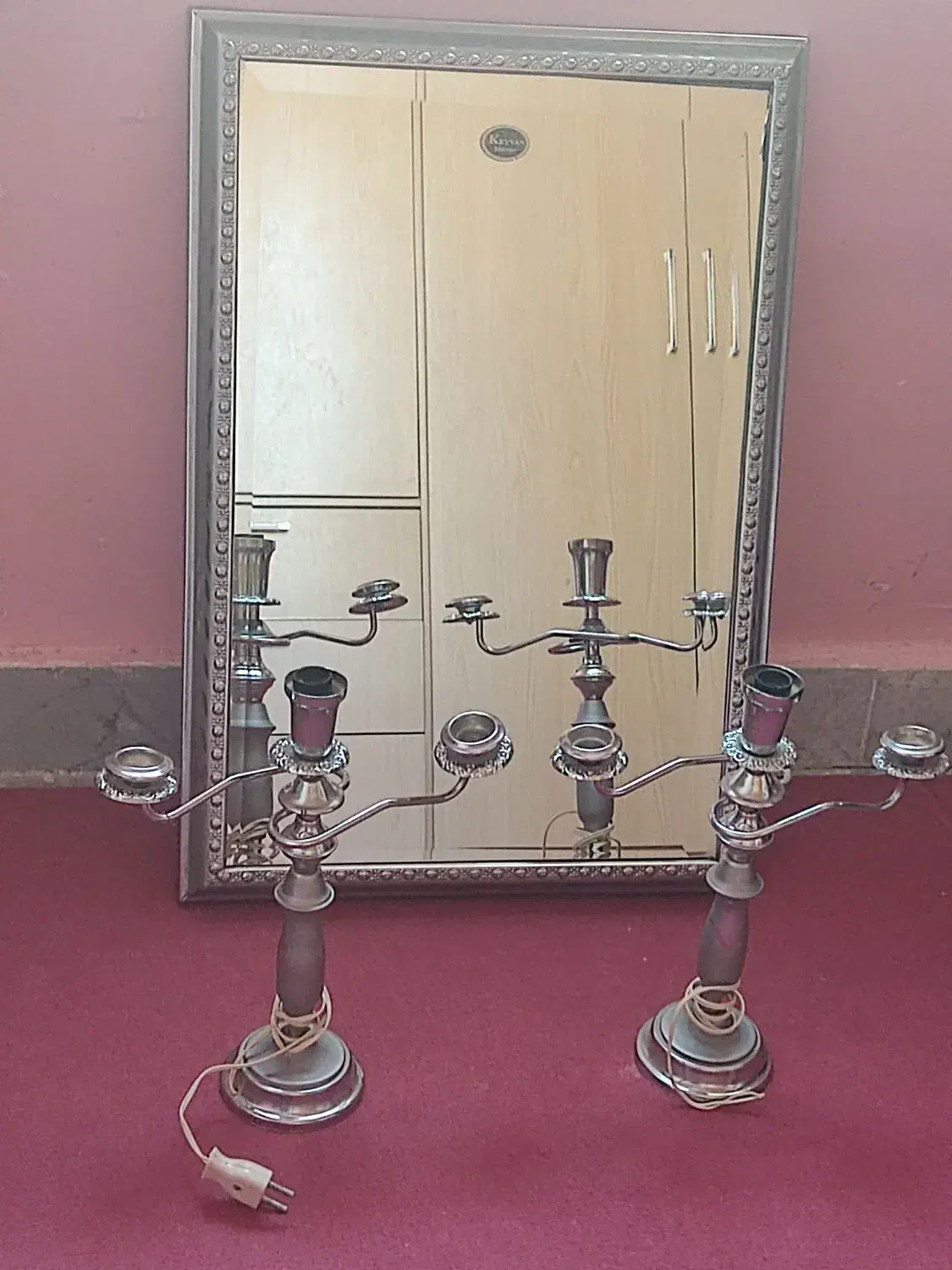 آینه و شمعدان|آینه|سنندج, |دیوار