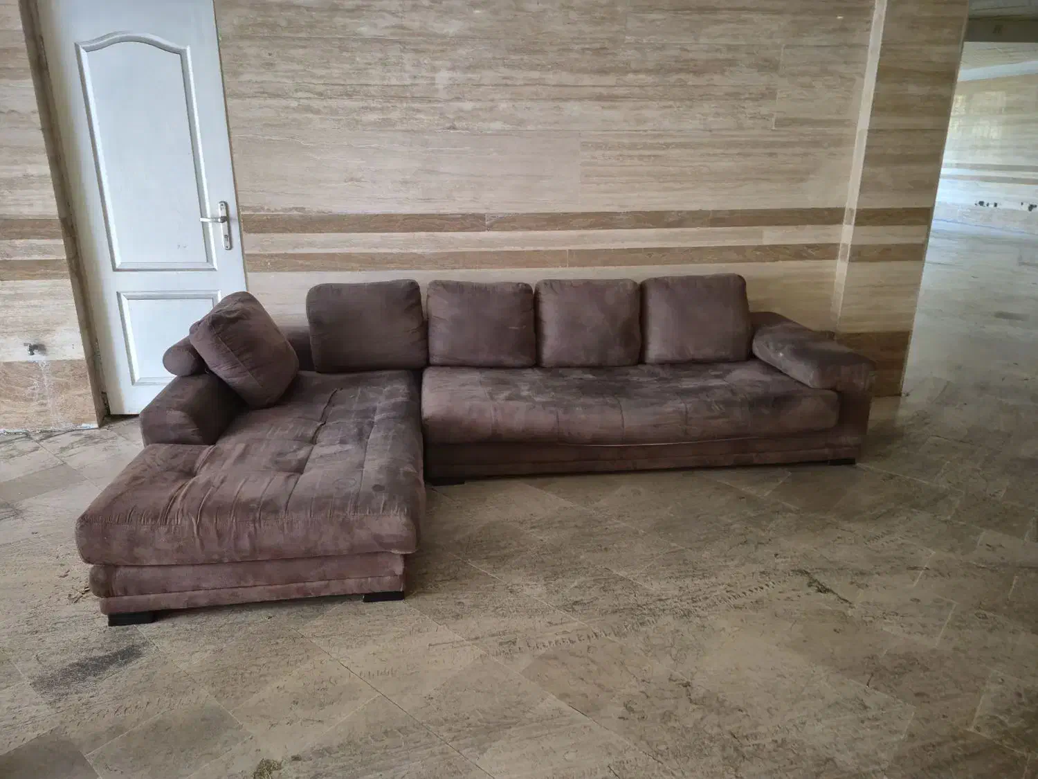 مبل L شکل قهوه ای|مبلمان خانگی و میز عسلی|تهران, گلاب دره|دیوار