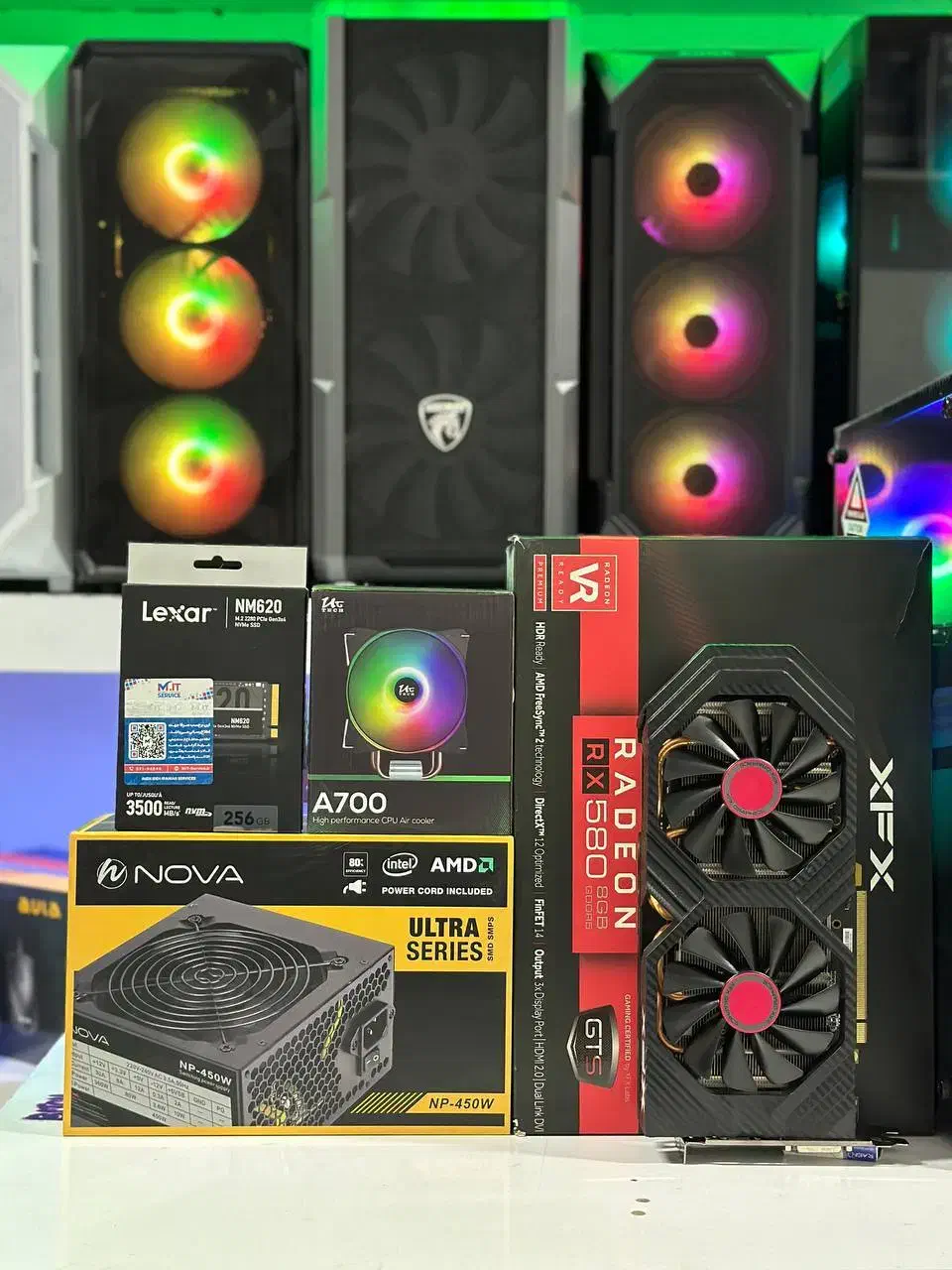 کیس گیمینگ نسل 9 گرافیک RX580 8GB رم 16 آکبند|رایانه رومیزی|مشهد, فلسطین|دیوار
