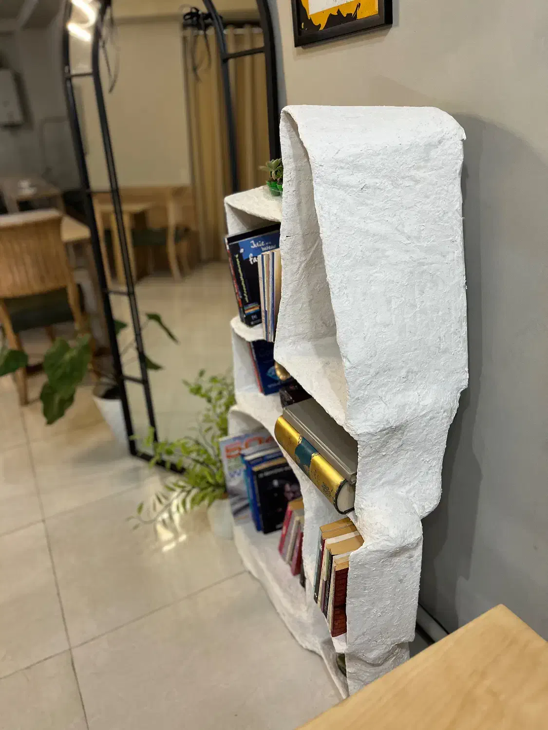 کتابخونه مینیمال پاپیه ماشه|کتابخانه، شلف، قفسه‌های دیواری|اردبیل, |دیوار