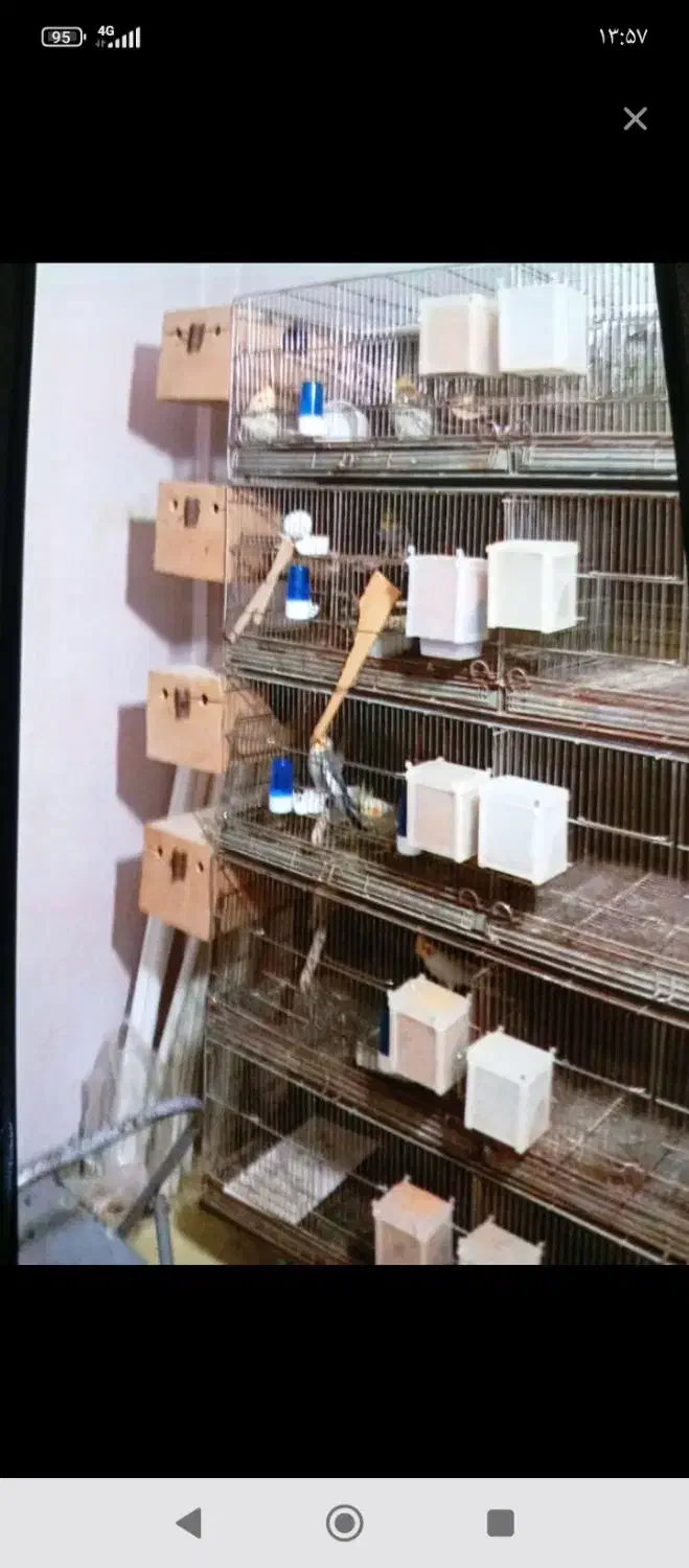 قفس ۱۰ خان چرخ دار سینی فلزی فضله گیر|لوازم جانبی حیوانات|الوند, |دیوار