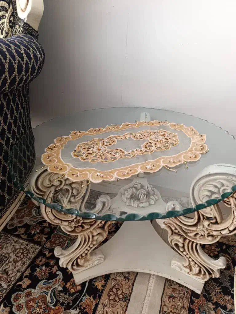 مبل سلطنتی 7نفره 3عددعسلی|مبلمان خانگی و میز عسلی|بهارستان, |دیوار