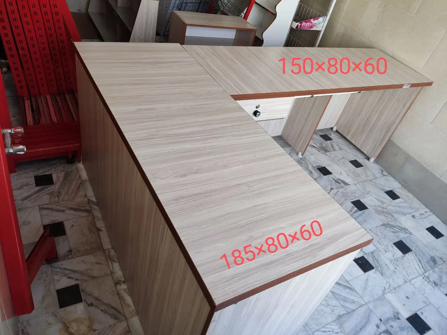 میز کار و قفسه ام دی اف|دفتر کار|قم, سید معصوم|دیوار