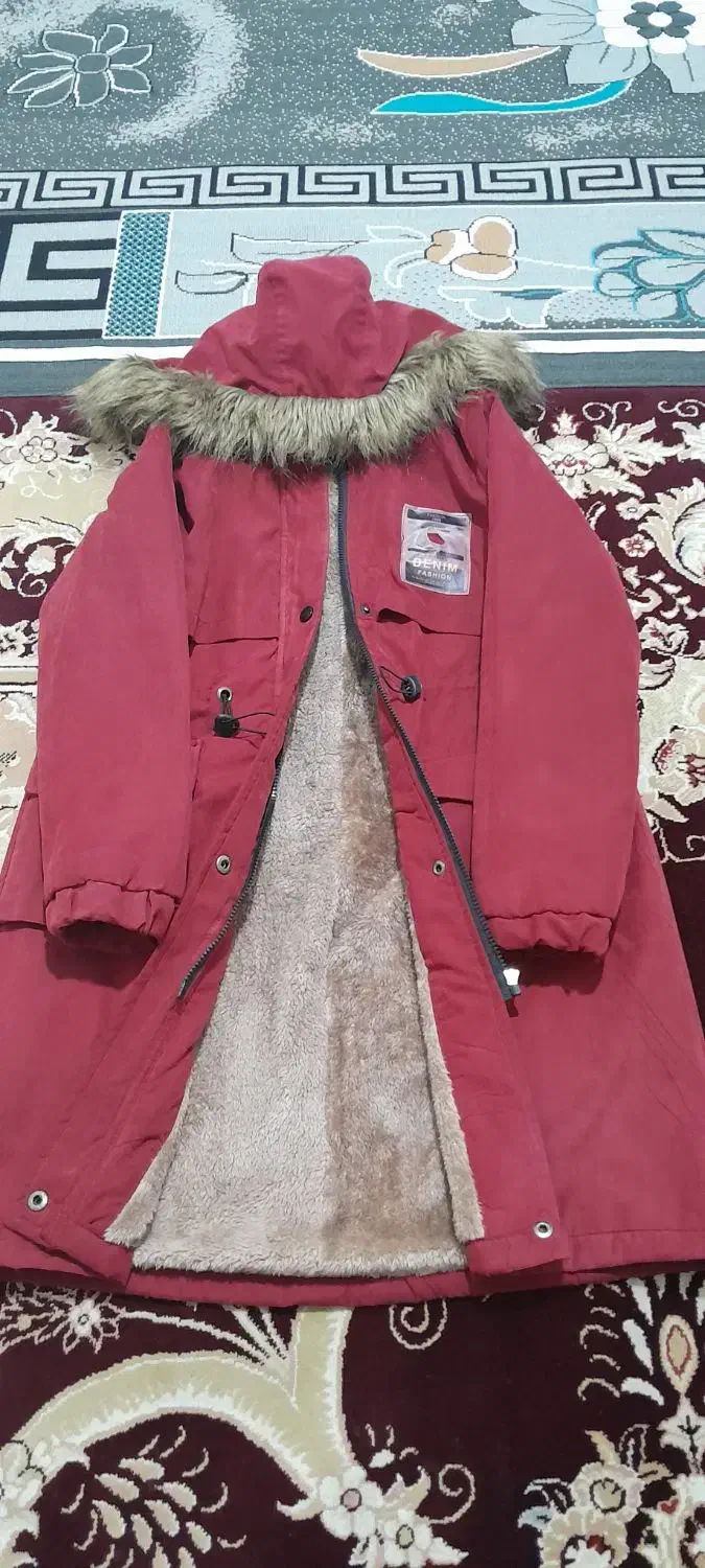 پالتو زنانه کلاه دار خزدار جنس عالی سایز ۴۰|لباس|جهرم, |دیوار