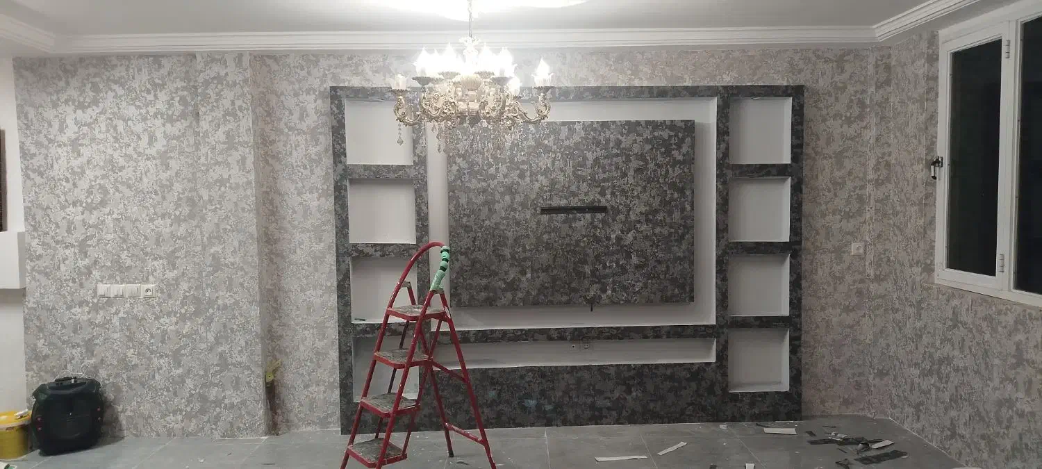 نقاشی ساختمان و نصب کاغذ دیواری|خدمات پیشه و مهارت|طارم (زنجان), |دیوار